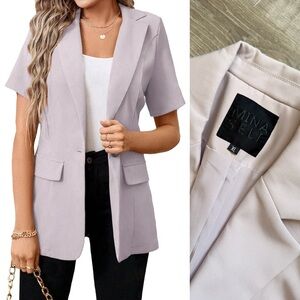 Mina Self Women's Lavender Blazer-size XL- NWT